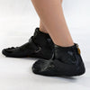 Premium Black Five-Toed Athletic Sneakers for Men - Microfiber Upper, Rubber Sole - Outdoor Activities - Sizes 34-45.