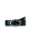 Premium Cowhide Business Belt in Black and Brown: Adjustable Sizes and Oval Buckle for Professional Attire.