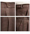 Men's High-Waist Linen Trousers in Multiple Shades, Straight-Leg Pants for Versatile Casual Wear