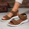 Chic Plus Size Fish Mouth Platform Sandals in Versatile Creamy-White with Rubber Sole