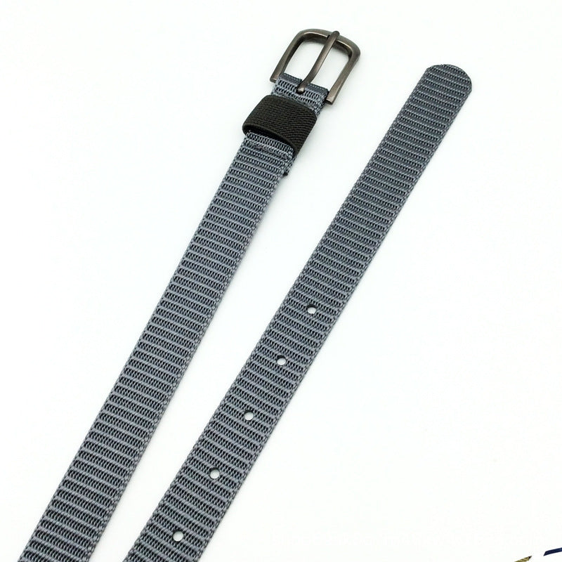 Outdoor Female Nylon Waistband Alloy Pin Buckle Belt