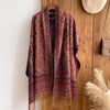 Vintage Paisley Jacquard Scarf in Ethnic Style, Polyester Winter Accessory