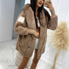 Casual Women's Plush Hooded Coat, Fall/Winter Style
