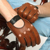 Men's Leather Driving Gloves | Touchscreen-Sensitive, Non-Slip Grip, All-Season Wear | Black, Brown, Light Brown, Sizes S-XL