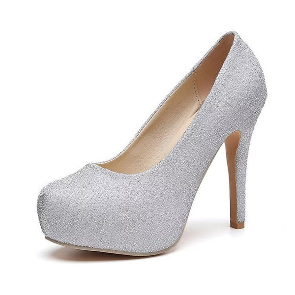 Alluring Round-Toe Stilettos with High Heel for Women - Fashion-Forward PU Leather Shoes with Viscose Technology, Confident Stride.