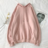 Cozy Fleece-Lined Hooded Sweater in Solid Colors for Comfort and Style