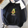 Warm Avocado-Print Sporty Hoodie for Women - Polyester - Sizes S to XXL