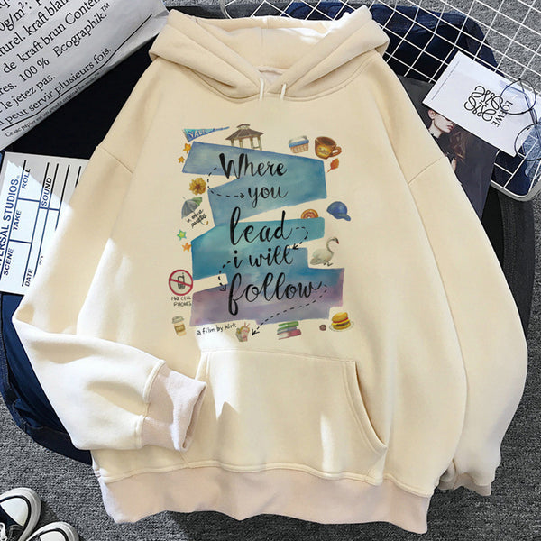 Y2k-Inspired Women's Gilmore Girls hoodie in Art Retro pattern - Winter pullover in multiple colors. Sizes XS-XXXL. Poly fabric for comfort.