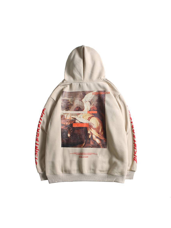 Stylish Retro Shark Print Hoodie in Blue and Khaki (M-XXL)