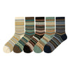 Vintage Rhombus Pattern Mid-Calf Cotton Socks in Various Colors