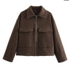 Chic Women's Retro Polo Collar Coat in Wine Red - Polyester Winter Fashion for Women