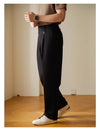 Men's Retro-Styled Casual Trousers in Black, Apricot, American Coffee. Comfortable Cotton blend with Elastic Waist. Perfect for all occasions.