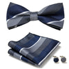 Elegant 3-Pc Floral Bow Tie Set for Men's Formal Wear