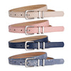 Y2K Styled Multicolor Slim Waist Belt for Women - Vibrant colors, PU leather, versatile design - Fashion accessory for ladies.