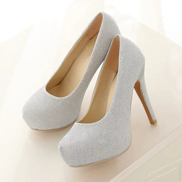 Alluring Round-Toe High Heel Stilettos with Modern Design, 6-8cm Heel Height, Viscose Technology. Perfect for Women's Fashion.