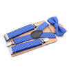 Chic Polka Dot Kids' Adjustable Tie & Suspenders Set - Trendy unisex accessory for fashionable children, featuring playful polka dot pattern in durable polyester.