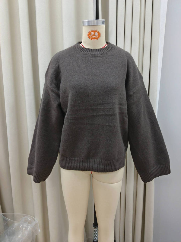 Cozy Autumn/Winter Solid Pullover: Loose Casual Style in True-to-Life Colors