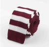 Classy Striped Knitted Tie for Men - Slim & Elegant in Polyester Silk Fabric