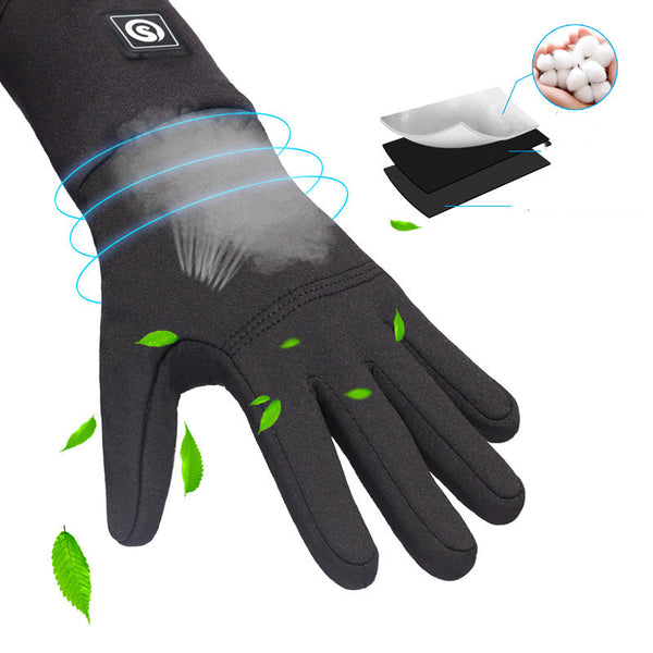 Premium Heated Riding Gloves for All-Weather Sports and Mountaineering - Unisex Black Polar Fleece Gloves with Charger