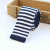 Classy Striped Knitted Tie for Men - Slim & Elegant