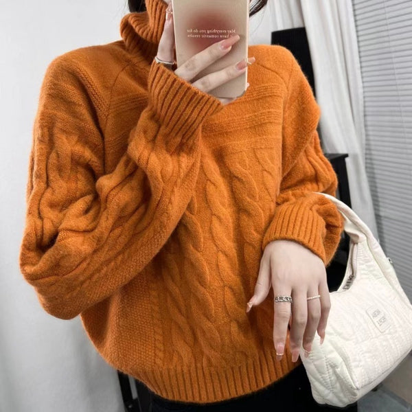Women's Slimming Knitted Pullover - Casual & Elegant | Polyester, All-Season Top | Idle Style | Sizes S-3XL