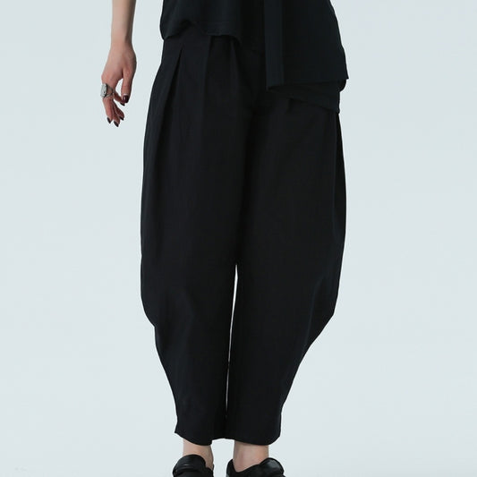 Dark New Slimming Machete Radian Style Cropped Casual Pants