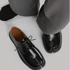 Customized Low-Cut Leather Shoes with Thick Sole and Split Toe Design - Casual Men's Footwear