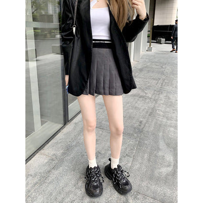 Classic Casual Sneakers 'Raise The Bottom' in Leather - Black and Gray Silver - Cross Strap Design - Daddy Shoes