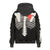 Unique Bone-Heart Printed Hoodie in Black - Gothic Skeleton Design - Loose Fit - 100% Cotton - Unisex Casual Comfort