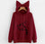 Cute Cat Ear Women's Hoodie with Cotton Blend - Cozy and stylish sweatshirt with unique cat ear design for casual wear.