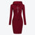 Women's Hooded Sweatshirt Dress for Autumn/Winter, Cozy Fleece, Hooded Design, Fashion Stitching, Medium Length, Fall/Winter Wear.