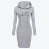 Cozy Autumn & Winter Women's Hoodie Dress - Casual & Chic Fleece Pullover