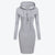 Cozy Autumn-Winter Hoodie Dress Women - Stylish Long-Sleeve Polyester Sweatshirt