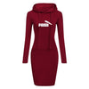 Cozy Autumn-Winter Hoodie Dress for Women - Relaxed Fit - Fleece Lining - Stylish Winter Fashion