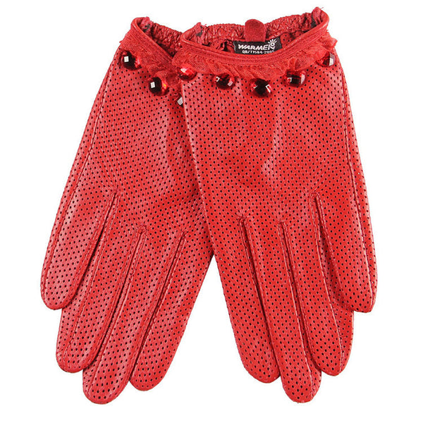 Women's Sheepskin Touch Screen Gloves, Breathable & Elegant, High-Quality Winter Gloves for Women, Split Finger Style.