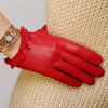 Women's Sheepskin Leather Touch Screen Gloves - Breathable & Elegant Winter Gloves for Women - Device-Friendly, High-Quality Fashion Accessory