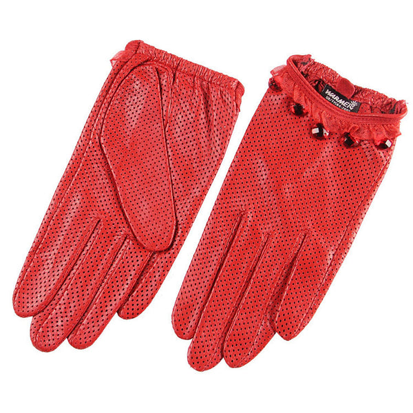 Women's Sheepskin Touch Screen Gloves, Breathable & Stylish, High-Quality Leather, Winter Accessory for Women.
