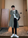 Men's Casual Loose-Fit Cropped Trousers in Polyester - Fashionable Mid-High Waist Pants for Men's Fashion - Versatile, Stylish Clothing