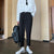 Men's Casual Loose-Fit Cropped Trousers, Versatile Fashion, Mid-High Waist, Polyester, Men's Pants, Stylish.