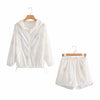 Reflective Butterfly Print Hoodie and Shorts Set for Women - Reflective Clothing with Butterflies, Casual Two-Piece Outfit