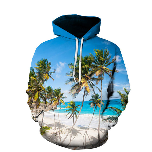 Unisex Maple Leaf Hoodies for Couples - Trendy Polyester Sweaters