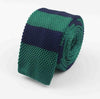 Classy Striped Knit Tie for Men - Polyester Silk Neckwear with Bold Stripes