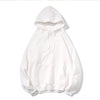 Men's Plus Size Hooded Sweater in Comfortable Cotton - Kangaroo Pocket, Loose Fit - White, Blue, Red, Gray, Black - Trendy Style