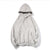 Trendy Plus Size Men's Hooded Sweater in White - Casual & Comfortable Cotton Sweater