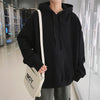 Trendy Plus Size Men's Hooded Sweater in White - Kangaroo Pocket, Raglan Sleeve, Cotton Blend - Casual & Comfortable.