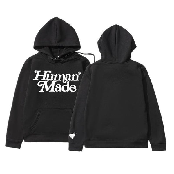 Premium Unisex Cotton Fleece Hoodie by Human Made with Hip Hop-inspired print and cozy fit