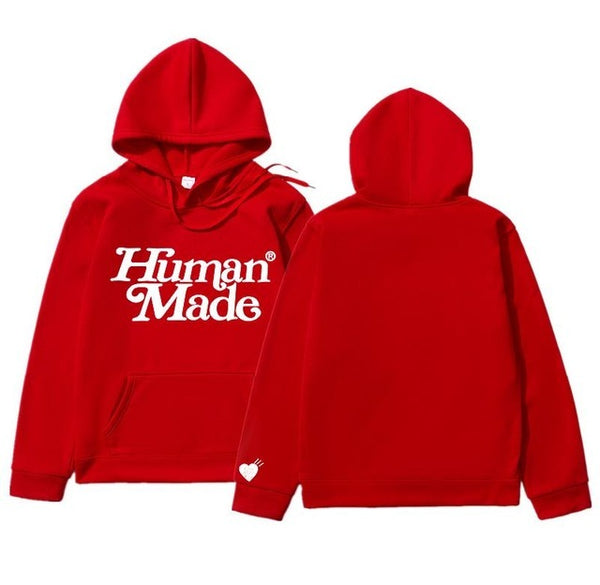 Premium Unisex Cotton Fleece Hoodie by Human Made with Hip Hop Print