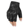 Breathable Leather Half-Finger Motorcycle Gloves for All Seasons - Non-Slip Grip, High-Impact Resistance - M, L, XL, 2XL Sizes