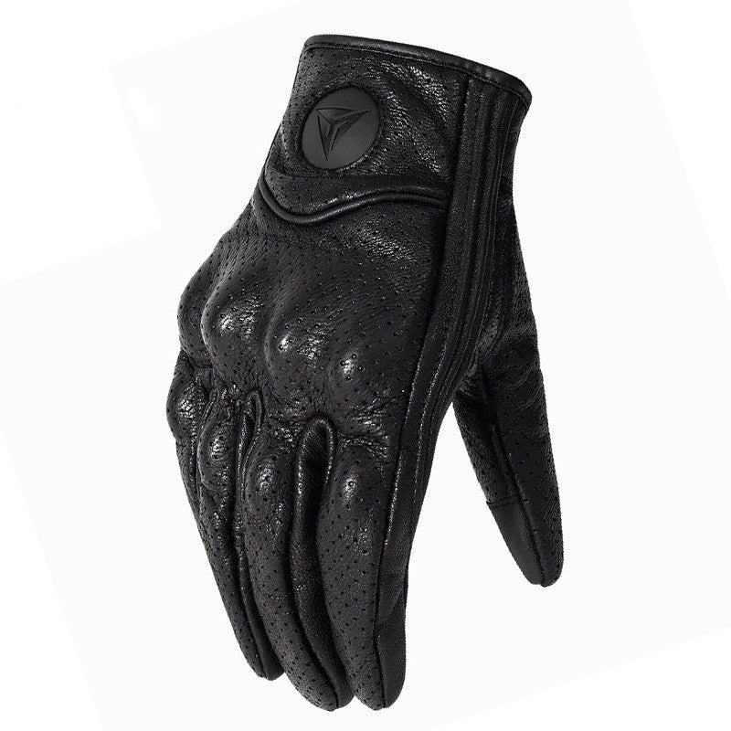 Motorcycle Half-finger Gloves Motorcycle Riding Leather Fingerless Four Seasons Breathable Racing Rider Equipment Male