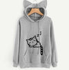 Cute Cat Ear Women's Hoodie - Cotton Blend Casual Sweatshirt in Asian Sizes